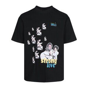Martine Rose Portrait Print Casual Sleeve T-Shirt